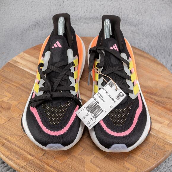 Adidas Women’s UltraBoost Light Running Size 9 Black/Yellow/Orange |HQ6346| - Picture 2 of 8